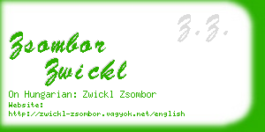 zsombor zwickl business card